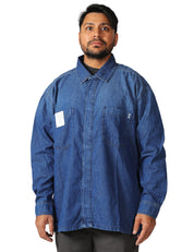 CAMICIA UOMO ICON DENIM SETH BLU DENIM CON TASCHE APPLICATE SUL PETTO
