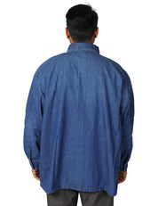 CAMICIA UOMO ICON DENIM SETH BLU DENIM CON TASCHE APPLICATE SUL PETTO