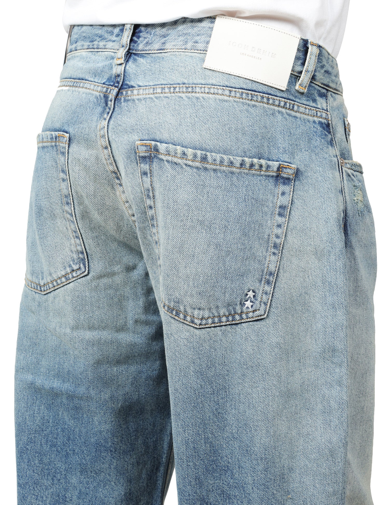 JEANS UOMO ICON DENIM WILL SMOKE BLU A GAMBA LARGA 100% COTONE