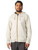 Felpa uomo k-way prosper beige in felpa leggera con zip e cappuccio