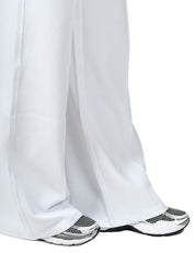 PANTALONE DONNA K-WAY LOYRE BIANCO WIDE LEG IN TESSUTO INTERLOCK CON COULISSE