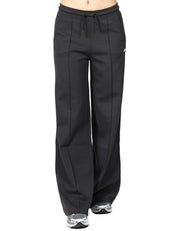 PANTALONE DONNA K-WAY LOYRE NERO WIDE LEG IN TESSUTO INTERLOCK CON COULISSE