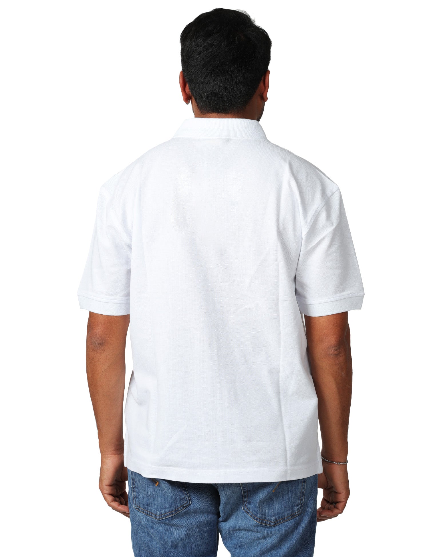 POLO UOMO K-WAY SIMOR BIANCA A MEZZE MANICHE IN PIQUè ELASTICIZZATO