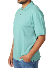 POLO UOMO K-WAY SIMOR VERDE A MEZZE MANICHE IN PIQUè ELASTICIZZATO