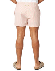 COSTUME MARE UOMO K-WAY HAZEL MULTISTRIPES WHITE/PINK CON TEXTURE INCRESPATA