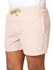 COSTUME MARE UOMO K-WAY HAZEL MULTISTRIPES WHITE/PINK CON TEXTURE INCRESPATA