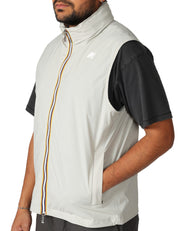 GILET UOMO K-WAY VALEN STRETCH BEIGE IN NYLON STRETCH CON COLLO A COSTINE