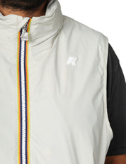 GILET UOMO K-WAY VALEN STRETCH BEIGE IN NYLON STRETCH CON COLLO A COSTINE