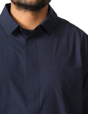 GIACCA UOMO K-WAY SHARRIE BLU SCURO IN TESSUTO TECNICO AD ASCIUGATURA RAPIDA