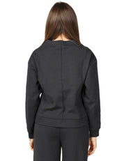 FELPA DONNA K-WAY LOIZELLE NERA GIROCOLLO IN TESSUTO INTERLOCK