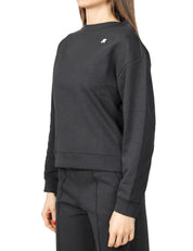 FELPA DONNA K-WAY LOIZELLE NERA GIROCOLLO IN TESSUTO INTERLOCK
