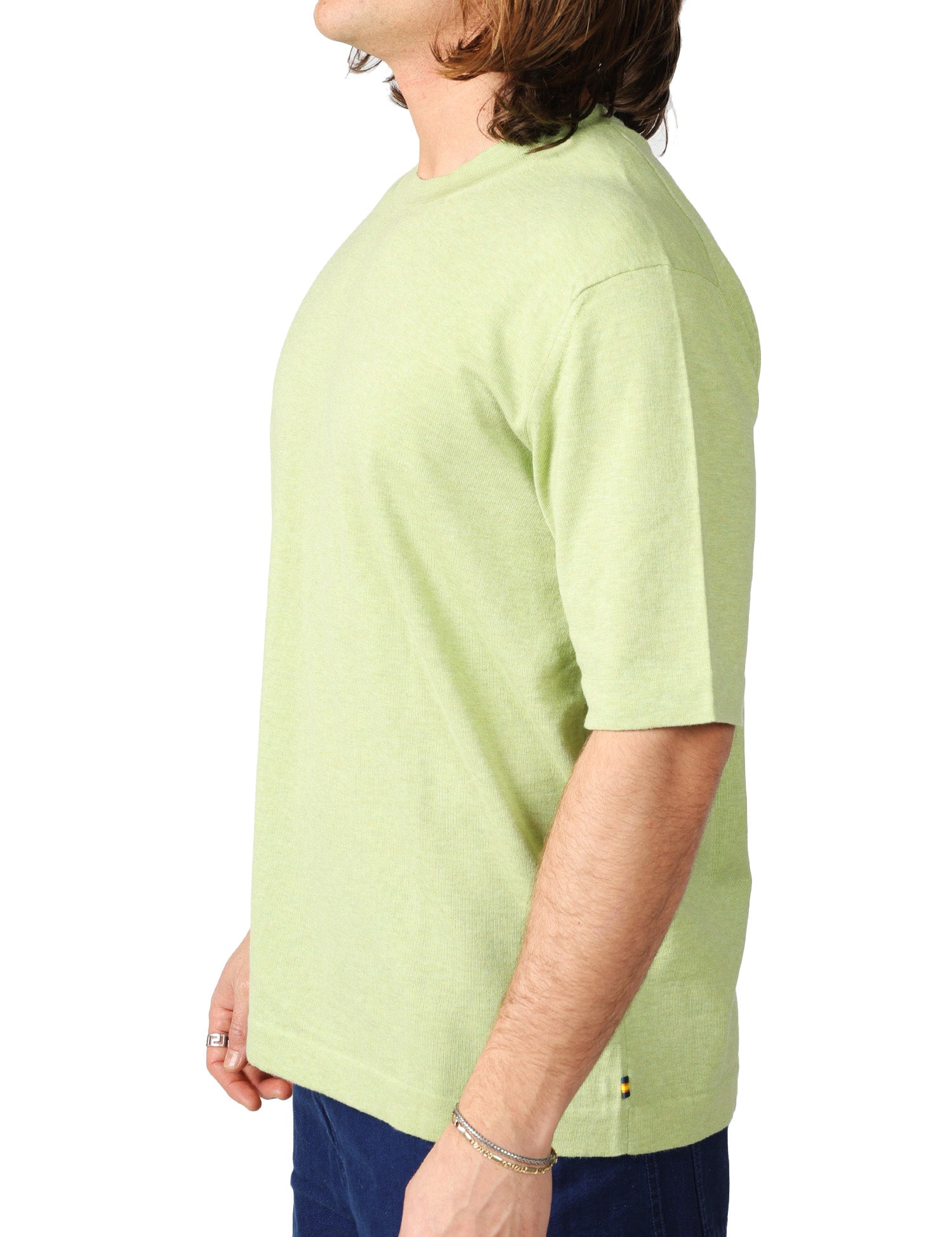 T-SHIRT UOMO K-WAY COMBE GREEN GIROCOLLO IN FILATO DI PURO COTONE