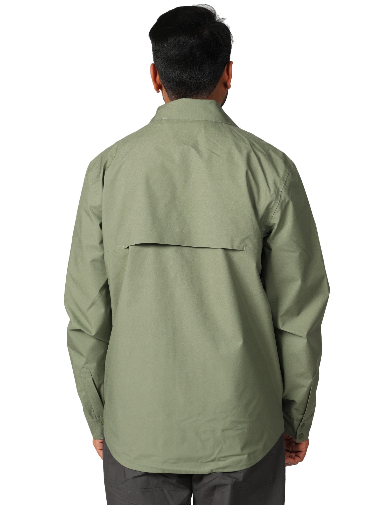 GIACCA UOMO K-WAY UMBERT STRETCH GREEN IN TESSUTO TECNICO CON COLLETTO E TASCHE FRONTALI