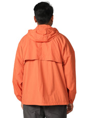GIUBBOTTO UOMO K-WAY GAMALIEUL ORANGE IN NYLON TRASPIRANTE CON ZIP E CAPPUCCIO