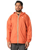 Giubbotto uomo k-way gamalieul orange in nylon traspirante con zip e cappuccio