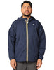 Giubbotto uomo k-way gamalieul blu in nylon traspirante con zip e cappuccio