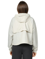 GIUBBINO DONNA K-WAY GASTONIN BEIGE IN NYLON LEGGERO CON ZIP E CAPPUCCIO