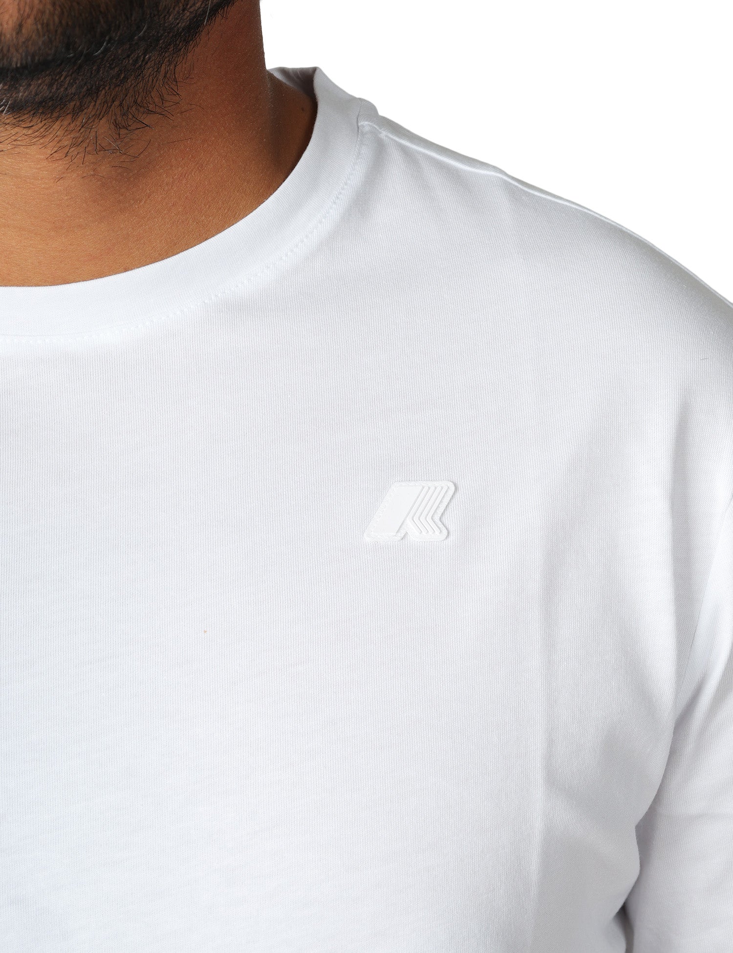 T-SHIRT UOMO K-WAY BIANCA ODOM GIROCOLLO IN JERSEY DI COTONE