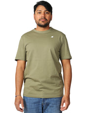 T-SHIRT UOMO K-WAY ODOM VERDE GIROCOLLO IN JERSEY DI COTONE