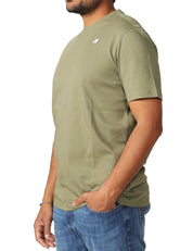 T-SHIRT UOMO K-WAY ODOM VERDE GIROCOLLO IN JERSEY DI COTONE