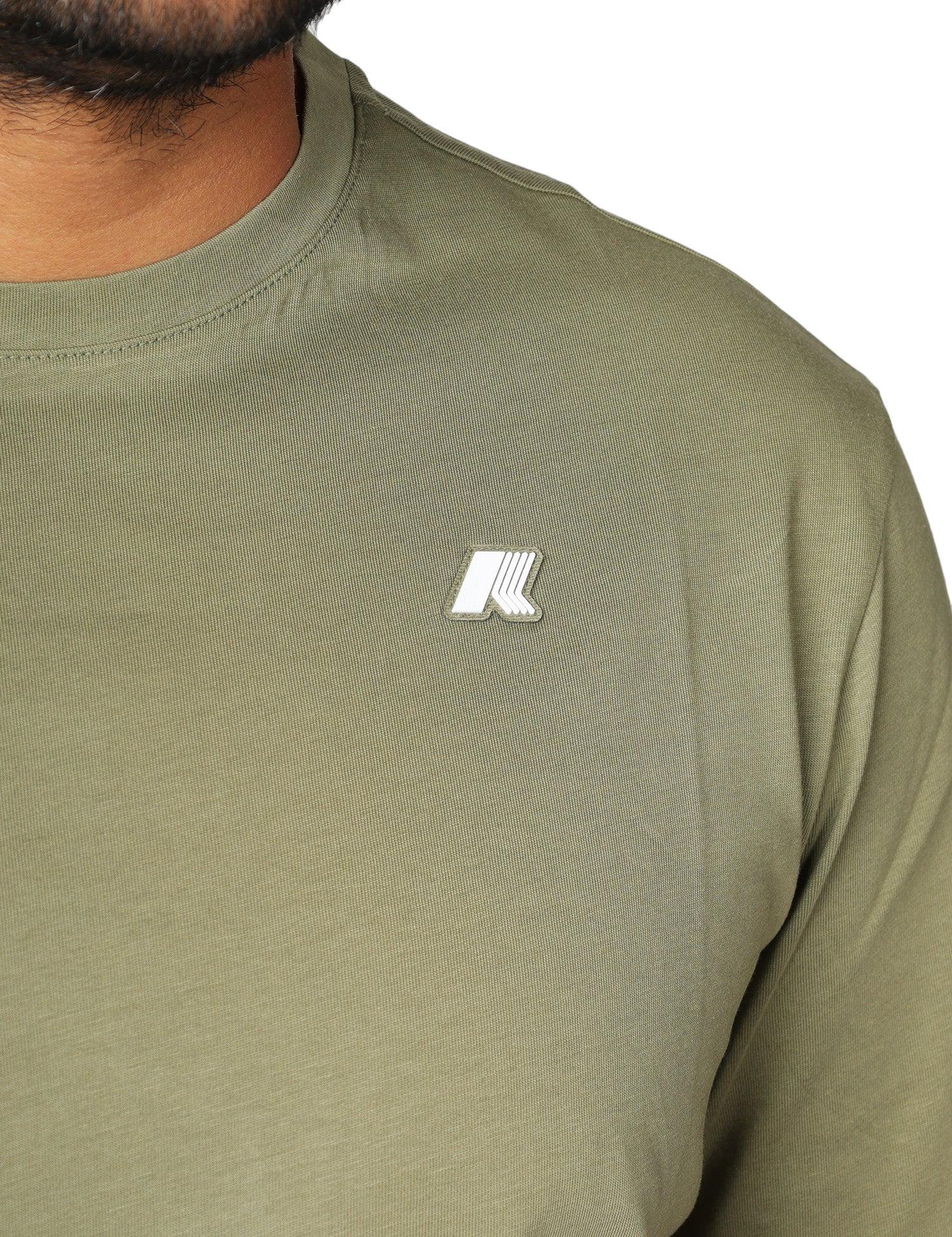 T-SHIRT UOMO K-WAY ODOM VERDE GIROCOLLO IN JERSEY DI COTONE
