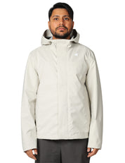 GIACCA UOMO K-WAY JACKO STRETCH BEIGE IN TESSUTO TECNICO STRETCH CON ZIP E CAPPUCCIO