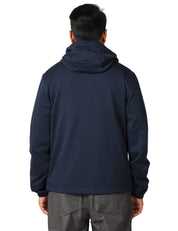 GIUBBOTTO UOMO K-WAY JAKE BLU SCURO REVERSIBILE CON ZIP E CAPPUCCIO