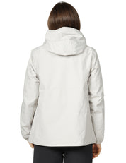 GIACCA DONNA K-WAY MARGUERITE BEIGE CON ZIP, CAPPUCCIO E SPALMATURA IMPERMEABILE