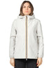 Giacca donna k-way marguerite beige con zip, cappuccio e spalmatura impermeabile