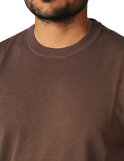 MAGLIA UOMO KANGRA CAFFè GIROCOLLO 100% COTONE