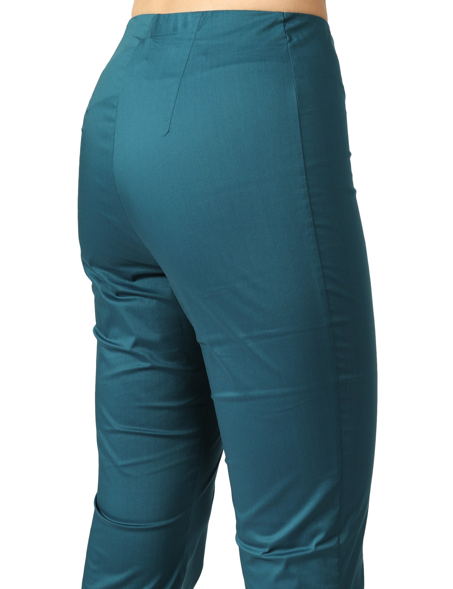 PANTALONE DONNA LIVIANA CONTI CLAUDETTE EUCALIPTO A TROMBETTA CON ELASTICO IN VITA IN MISTO VISCOSA