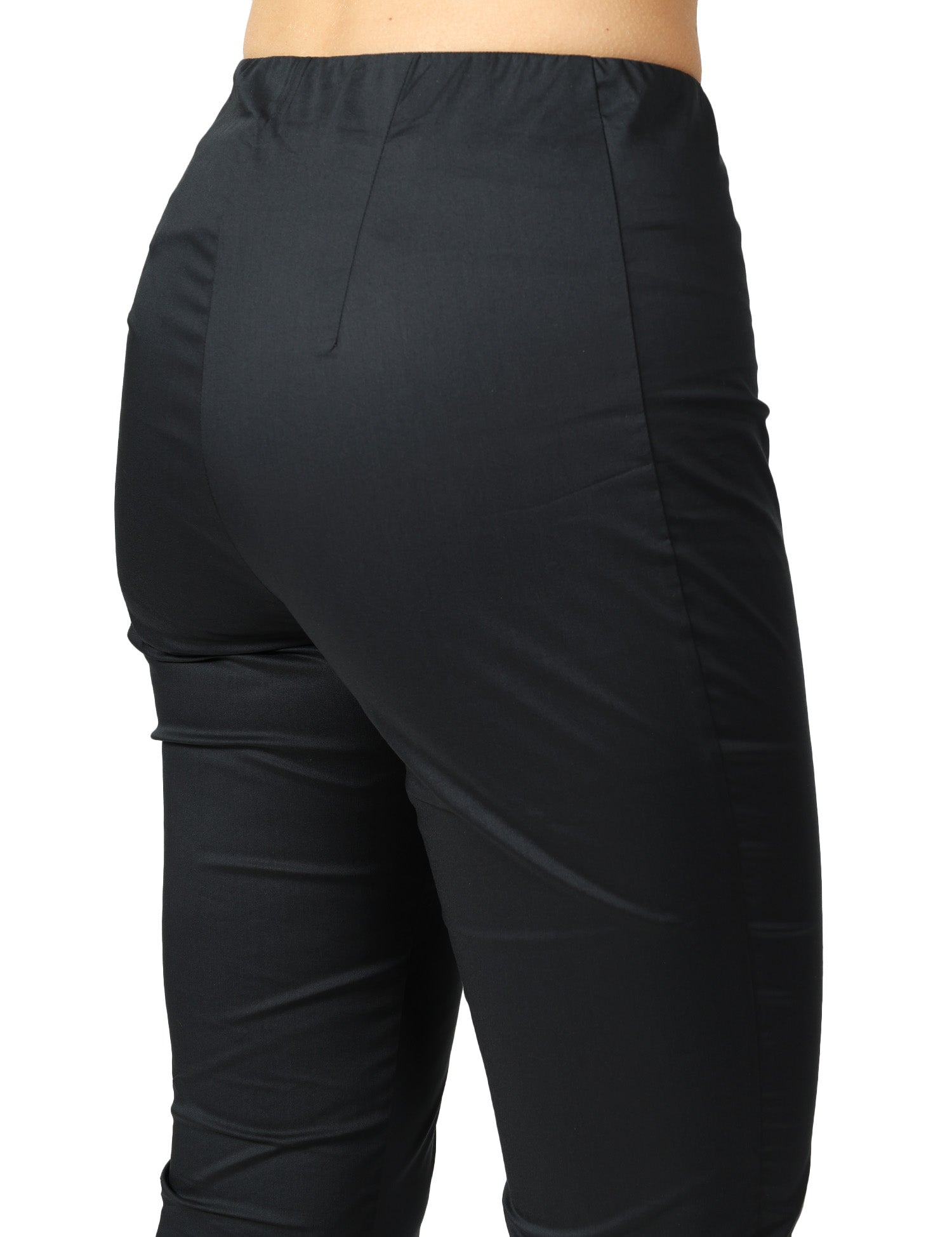 PANTALONE DONNA LIVIANA CONTI CLAUDETTE NERO A TROMBETTA CON ELASTICO IN VITA IN MISTO VISCOSA