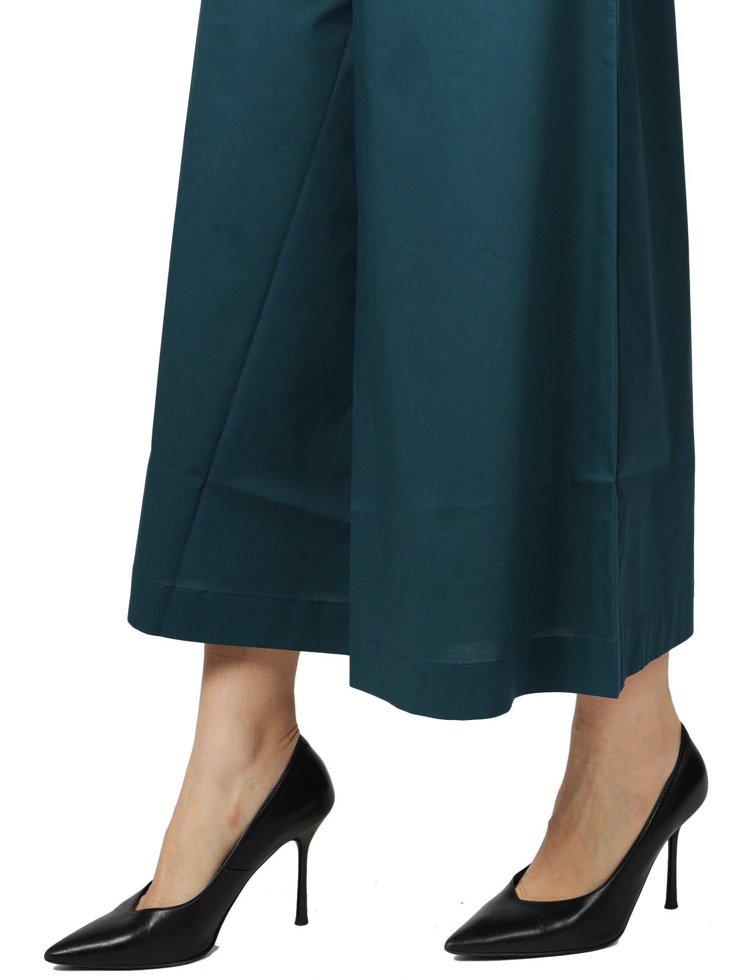 PANTALONE DONNA LIVIANA CONTI MARYLIN EUCALIPTO TAGLIO CROP AMPIO IN COTONE