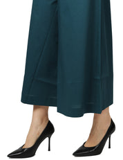 PANTALONE DONNA LIVIANA CONTI MARYLIN EUCALIPTO TAGLIO CROP AMPIO IN COTONE
