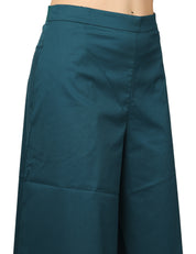 PANTALONE DONNA LIVIANA CONTI MARYLIN EUCALIPTO TAGLIO CROP AMPIO IN COTONE