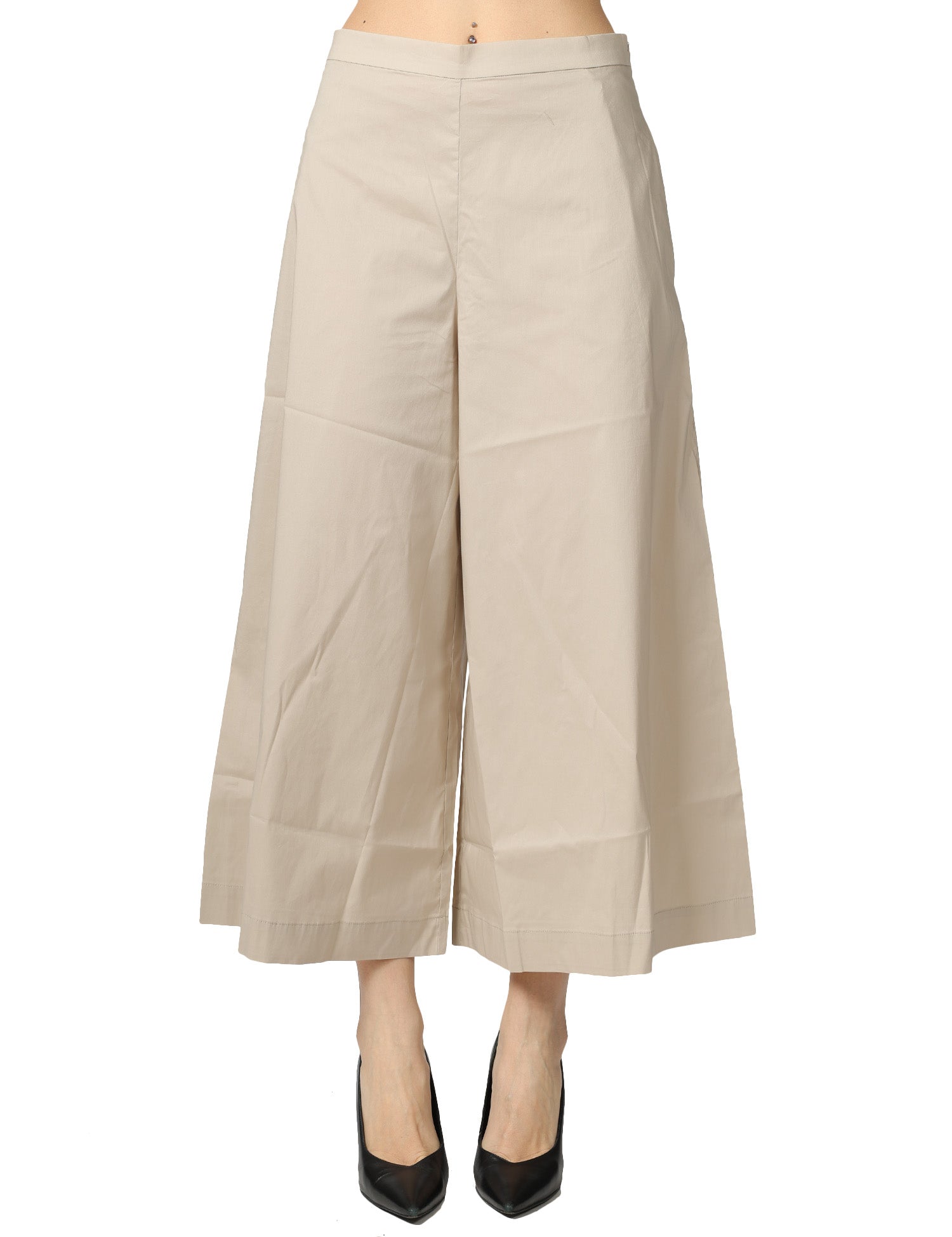 PANTALONE DONNA LIVIANA CONTI MARYLIN DUNA TAGLIO CROP AMPIO IN COTONE