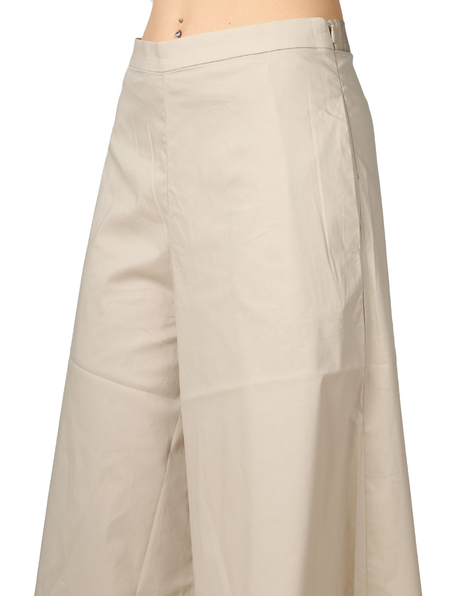 PANTALONE DONNA LIVIANA CONTI MARYLIN DUNA TAGLIO CROP AMPIO IN COTONE