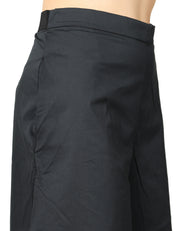 PANTALONE DONNA LIVIANA CONTI MARYLIN NERO IN COTONE TAGLIO CROP AMPIO