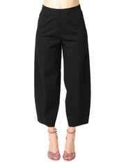 PANTALONE DONNA LIVIANA CONTI HARPER NERO IN PUNTO MILANO LINEA BALOON