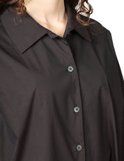 CAMICIA DONNA LIVIANA CONTI FLORA FONDENTE IN POPELINE CON MANICHE AMPIE