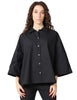 Camicia donna liviana conti flora nera in popeline con maniche ampie
