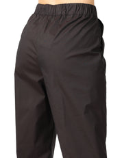 PANTALONE DONNA LIVIANA CONTI JULIAN FONDENTE IN POPELINE CON ELASTICO IN VITA E GAMBA DRITTA
