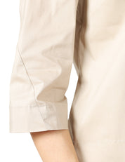 BLUSA DONNA LIVIANA CONTI DEANNA DUNA IN POPELINE STRETCH CON SCOLLO A V E MANICHE AL GOMITO