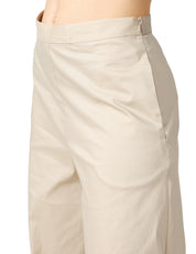 PANTALONE DONNA LIVIANA CONTI ILARIA IN COTONE CON GAMBA A PALAZZO