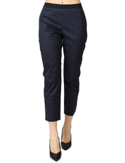 PANTALONE DONNA LIVIANA CONTI NOTTE IN POPELINE STRETCH CON ELASTICO IN VITA