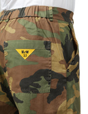 PANTALONE UOMO MAISON CRAZY WORKER CURRY STAMPA CAMOUFLAGE 100% COTONE