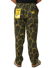 PANTALONE UOMO MAISON CRAZY WORKET GREEN FANTASIA 100% COTONE
