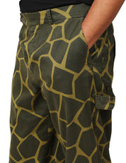 PANTALONE UOMO MAISON CRAZY WORKET GREEN FANTASIA 100% COTONE