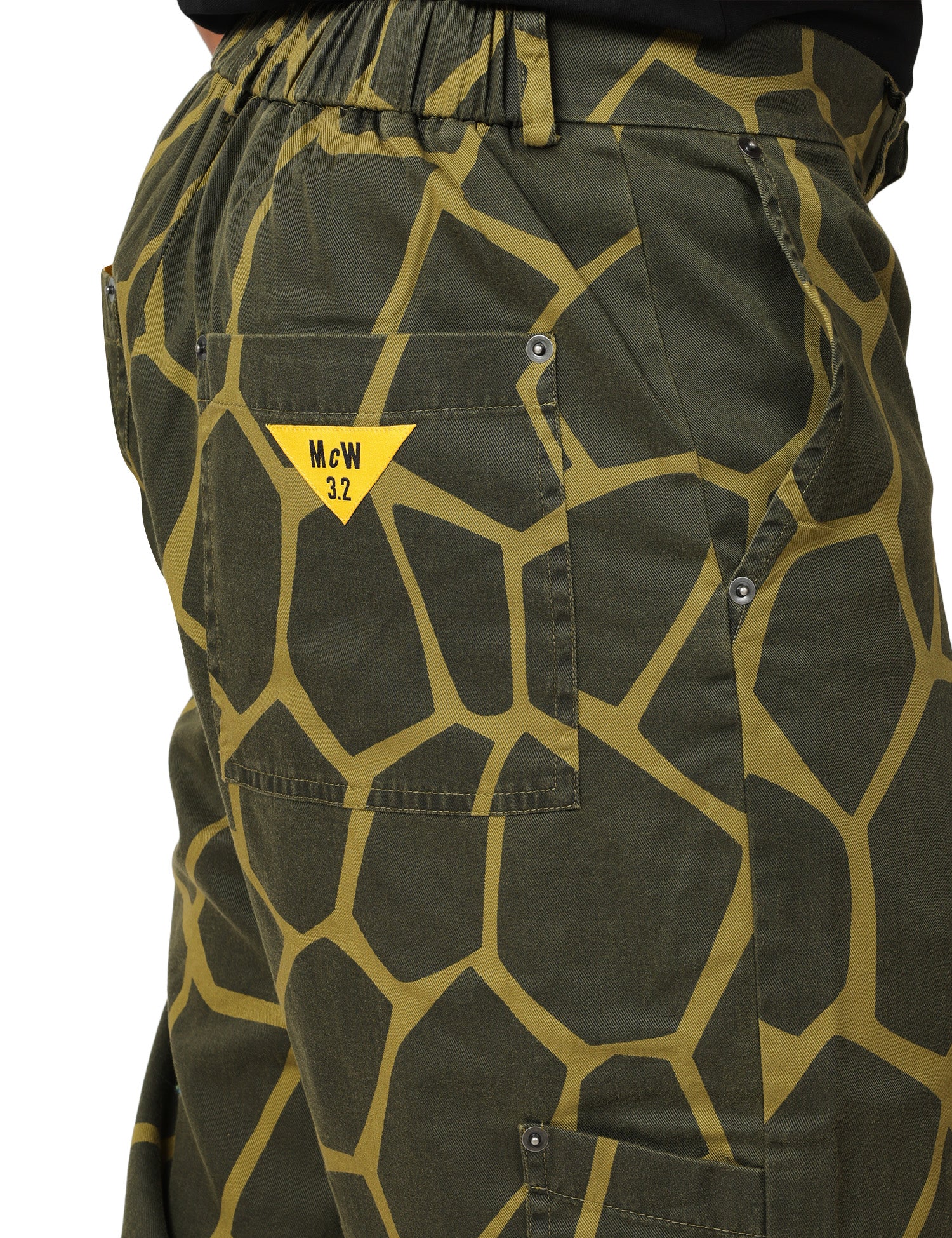 PANTALONE UOMO MAISON CRAZY WORKET GREEN FANTASIA 100% COTONE