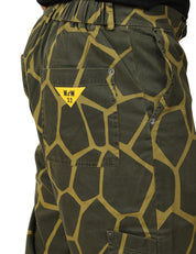 PANTALONE UOMO MAISON CRAZY WORKET GREEN FANTASIA 100% COTONE